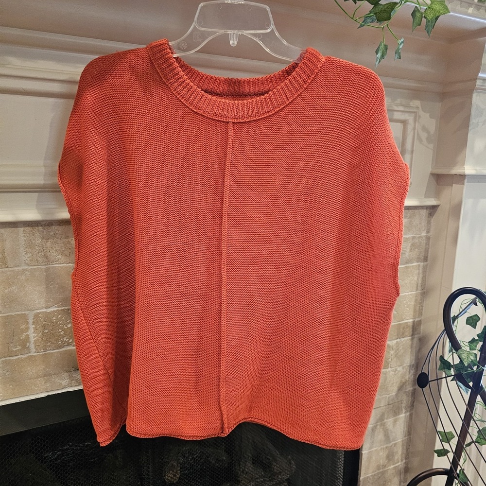 Shein Oversized Orange Sweater Womens Large Softknit
